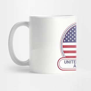 United States of America Country Badge - United States of America Flag Mug